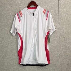 NWT Diadora White and Pink Women's Riding Jersey